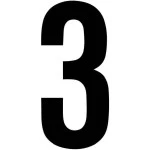 RZB 99222.013.3 Ziffer '3' schwarz 100mm 