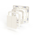 Shelly 232793 Plug & Play Zubehör - BLU Wall Switch 4 Adapter Busch-Jaeger - Weiß 