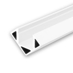 ISOLED 113082 LED Eckprofil CORNER11 Aluminium pulverbeschichtet weiß RAL 9010, 200cm 
