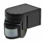 ISOLED 115801 PIR Bewegungsmelder schwarz, 230V 