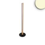 ISOLED 116841 LED Stehleuchte RUNDLING, 1.4m, 32W, Holz/schwarz 