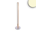 ISOLED 116842 LED Stehleuchte RUNDLING, 1.4m, 32W, Holz/nickl 