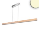 ISOLED 116849 LED Pendelleuchte PFETTE, 1.6m, 58W, Holz/nickel 