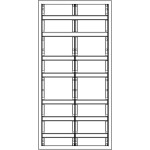 f-tronic 7110719 Verteilerschrank VS2-7-RK, 2-feldrig, 7r, Reihenklemmen, 1100x550x210mm 