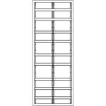 f-tronic 7110729 Verteilerschrank VS2-9-RK, 2-feldrig, 9r, Reihenklemmen, 1400x550x210mm 