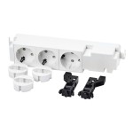 f-tronic 7111150 Steckdose STECKD3K, für Komm.-Felder, inkl. Halterungsset 