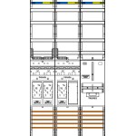 f-tronic 7143021 Zählerfeld E19ER9VR6,3-feldrig, H=1350mm, 3-eHZ, 1 Res., 1 TRE 