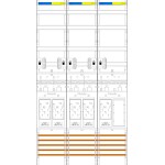 f-tronic 7143267 Zählerfeld E219ER9DS-HSS, 3-feldrig, H=1350mm, 5-eHZ, mit DS, 5 HSS, 1 Res. 