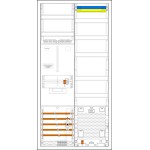 f-tronic 7190105 Zählerschranksystem 3HZ721APZB10, 1 ZP, 1 VAPZ inkl. APL, SPVGB10, 2 PPV, PL100 