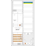 f-tronic 7190236 Komplettschrank 3HZ721APZB6-25, 1 ZP 25mm², 1 VAPZ inkl. APL,2 PPV,1 PL100, 100A Direktmessung 