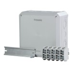 f-tronic 7340233 FR-Abzweigkasten 180x180x93mm, HLAK 5-pol. 25qmm, Hutsch., PS, IP66, grau, NFK18gr-HLAK5p25 