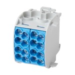 f-tronic 7730006 Hauptleitungsabzweigklemme, 25mm², 1polig, CU, blau, Doppelblock, HLAK1p25Dbl 