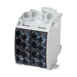 f-tronic 7730009 Hauptleitungsabzweigklemme, 25mm², 1polig, CU, schwarz, Doppelblock, HLAK1p25Dsw 