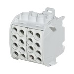 f-tronic 7730028 Hauptleitungsabzweigklemme, 35mm², 1polig, CU/AL, grau, Doppelblock, HLAK1p35DALUgr 
