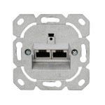 NET2U Netzwerk Anschlussdose RJ45 Cat. 6a iso geschirmt 2 Steckbuchsen 