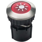 Grothe PROTACT 105 LED Klingeltaster rund 14,6mm Knopf rot Hülse V2A 