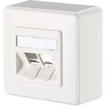 METZ CONNECT 1309150002-E Modul Anschlussdose AP, 2 Port unbestückt reinweiß 