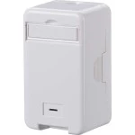 METZ CONNECT 1309140002KE Keystone Anschlussdose AP, 1 Port unbestückt reinweiß 