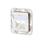 Metz Connect TN E-DATmod2Upk-rws Anschlussdose,leer 2-fach,Upk,rweiß,leer 