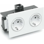 Rehau BRK 2STD rws/rot Steckdose 2-fach SIGNA IN reinweiß 