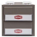 Renz 97-9-85270 grau Klingelmodul mit 2 Klingeltaster 