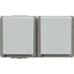 5UB4722 IP44 AP SCHUKO-Steckdose 2-fach waagerecht 