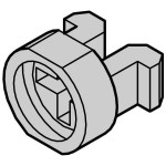 SCHROFF 21100464 Kunststoff-Nippel - NTS KUNSTST.NIPPEL GRAU 100S 